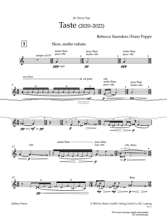 Produktgalerie: Seite 1 von 1 Taste, Rebecca Saunders, Klavier, Violine