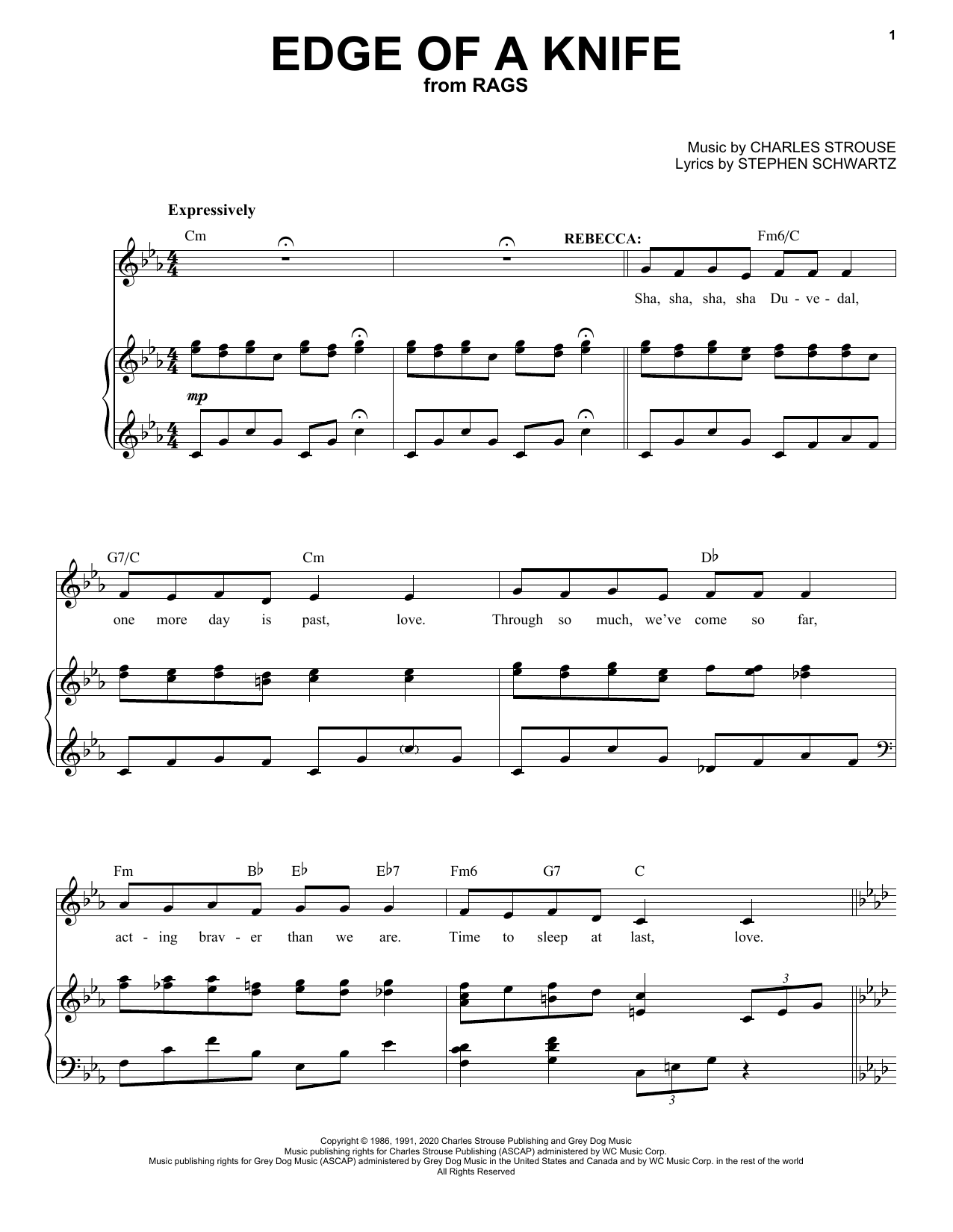 Produktbild zu: Edge Of A Knife (from Rags: The Musical)