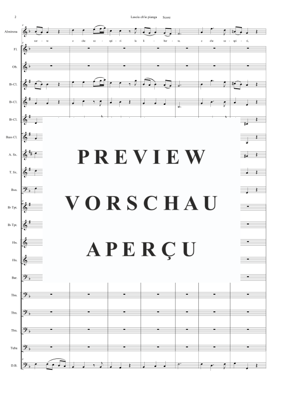 Produktgalerie: Seite 5 von 11 Lascia ch'io pianga, , Sopran Solo und Concert Band