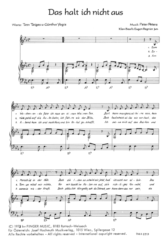 Produktbild zu: Das halt ich nicht aus 1973