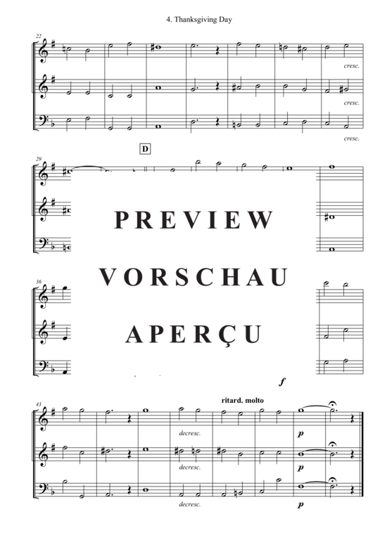 gallery: Thanksgiving Day , , (Blechbläser Trio - 2x Trompete in B + Posaune)