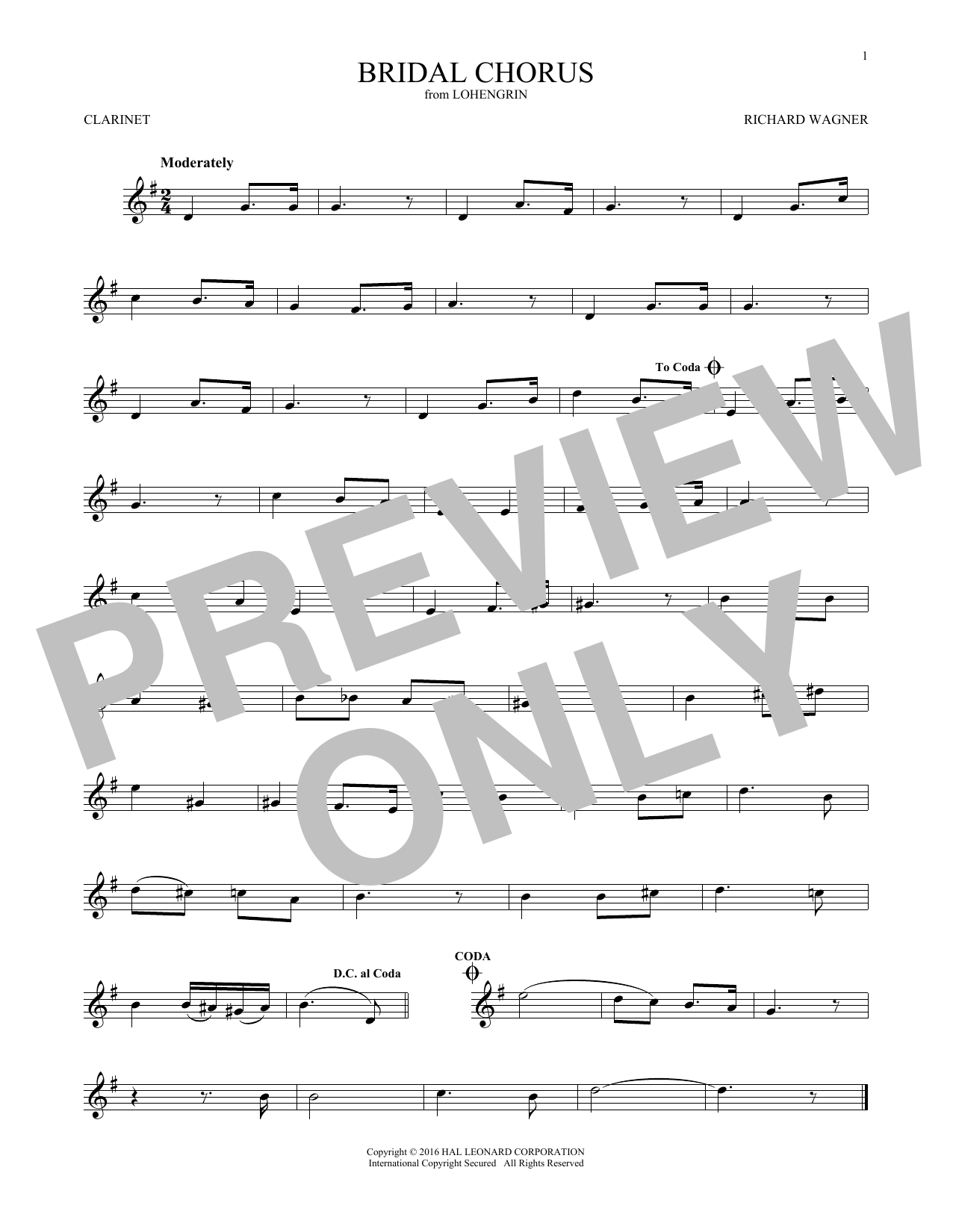 Product gallery: Page 1 of 1 Bridal Chorus, Richard Wagner