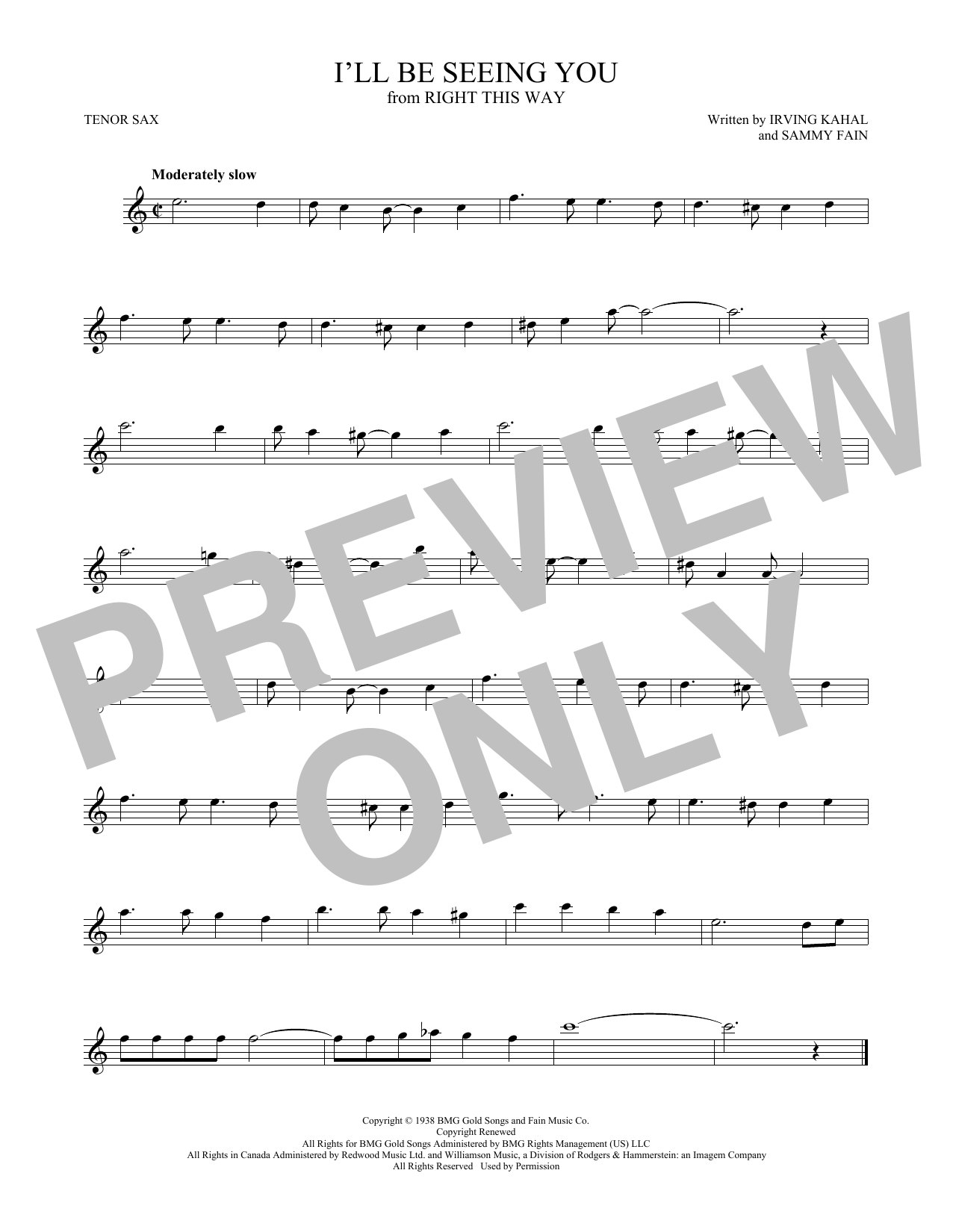 Product gallery: Page 1 of 1 I'll Be Seeing You, Irving Kahal & Sammy Fain