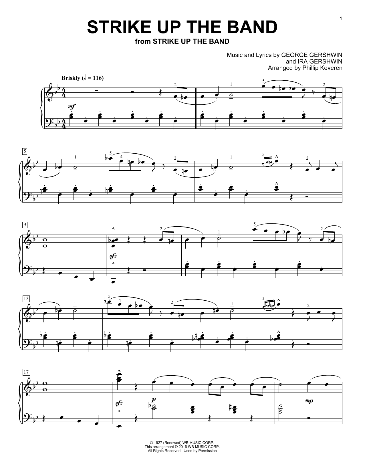 Produktbild zu: Strike Up The Band (arr. Phillip Keveren)