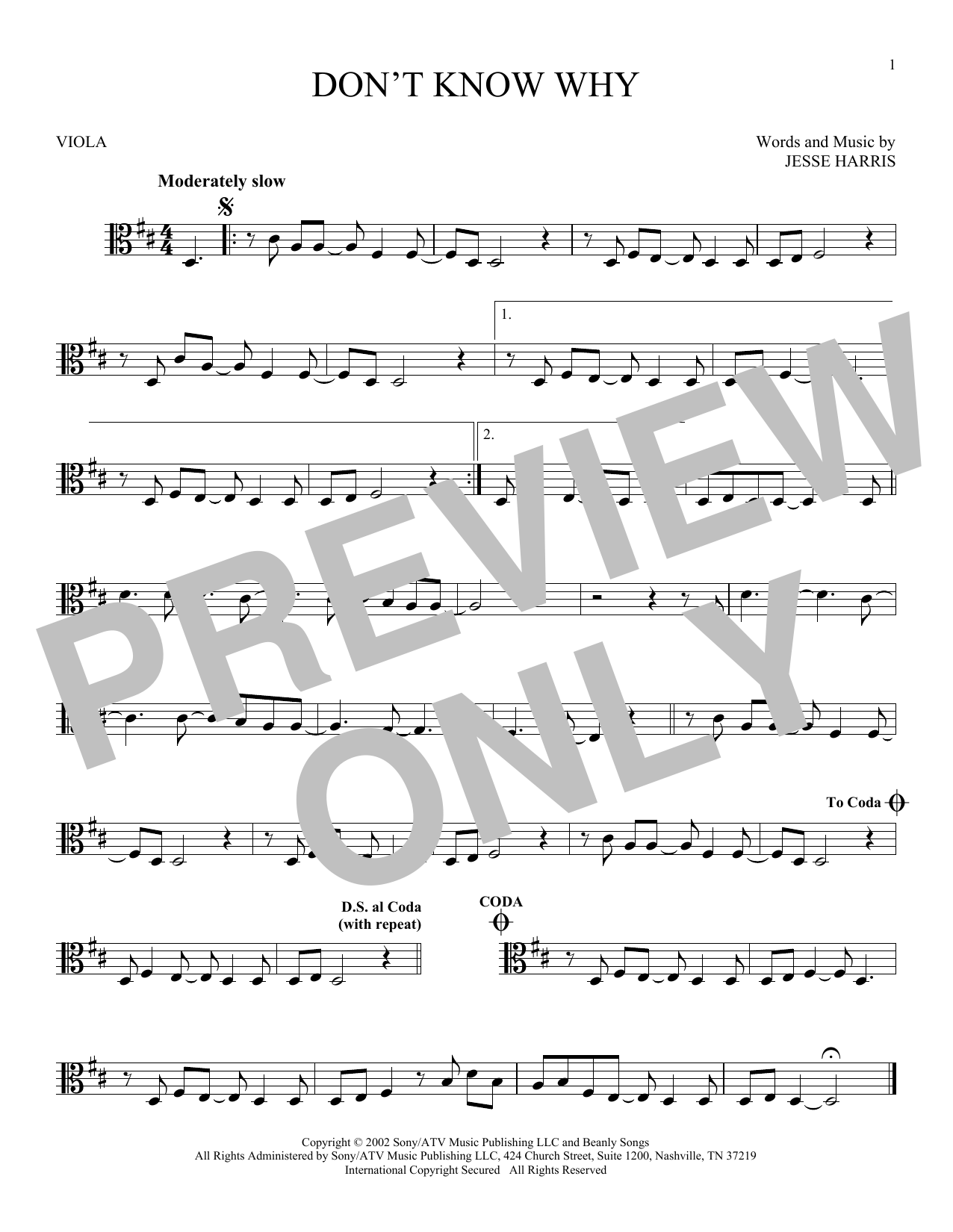 Product gallery: Page 1 of 1 Don't Know Why, Norah Jones
