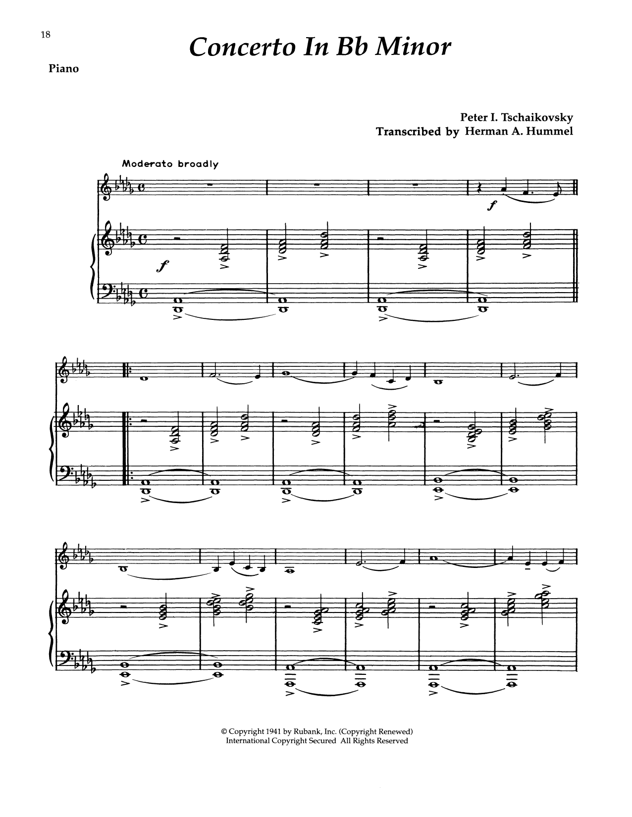 Product gallery: Page 1 of 1 Piano Concerto No. 1 In B-Flat Major, Op. 23, Pyotr Il'yich Tchaikovsky