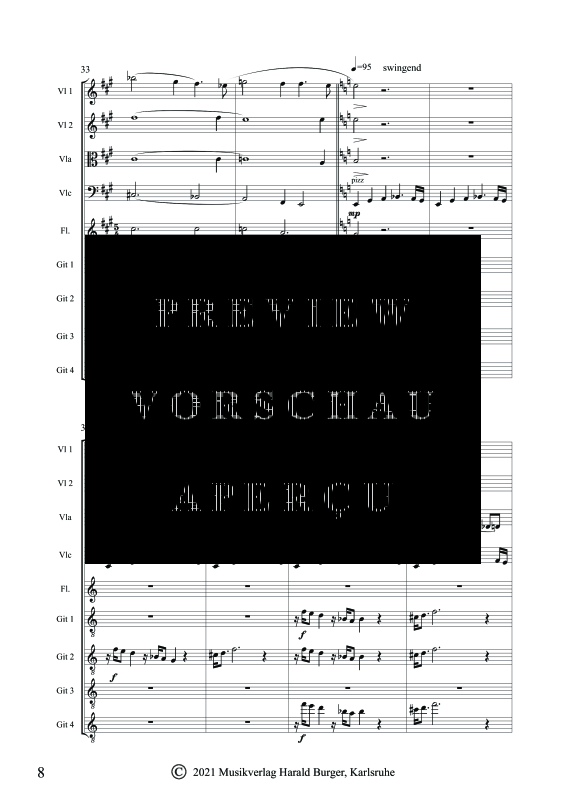 gallery: Des rêves avant le jour, , Gemischtes Ensemble für 4 Gitarren, Flöte und Streichquartett