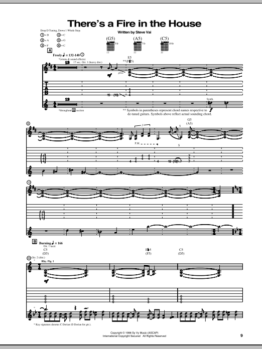 Produktgalerie: Seite 1 von 1 There's A Fire In The House, Steve Vai, Gitarre