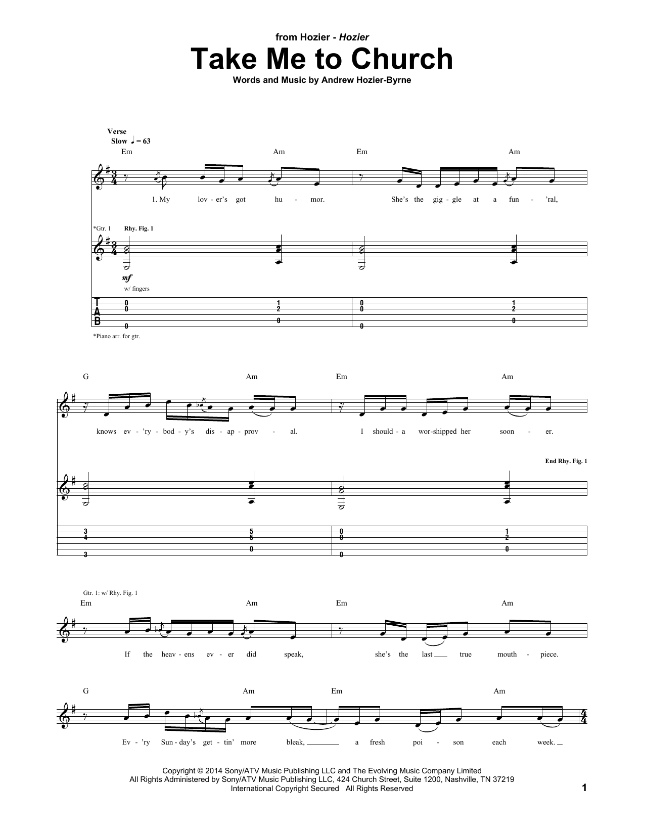 Produktbild zu: Take Me To Church