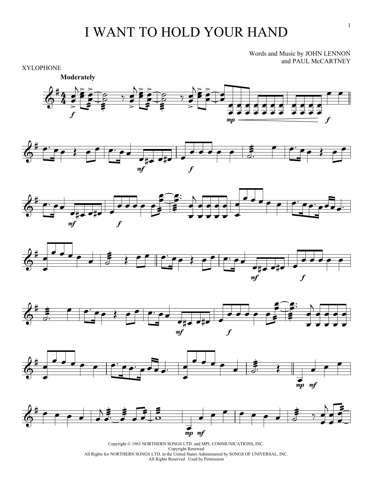 Produktgalerie: Seite 1 von 1 I Want To Hold Your Hand, The Beatles, Xylophon