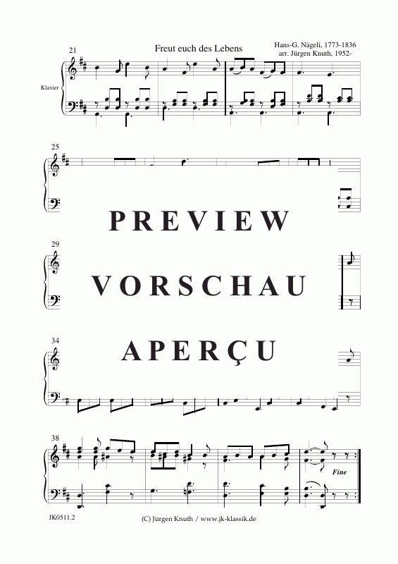 Produktgalerie: Seite 9 von 9 Freut euch des Lebens, , Gesang 4-stimmig SATB + Klavier