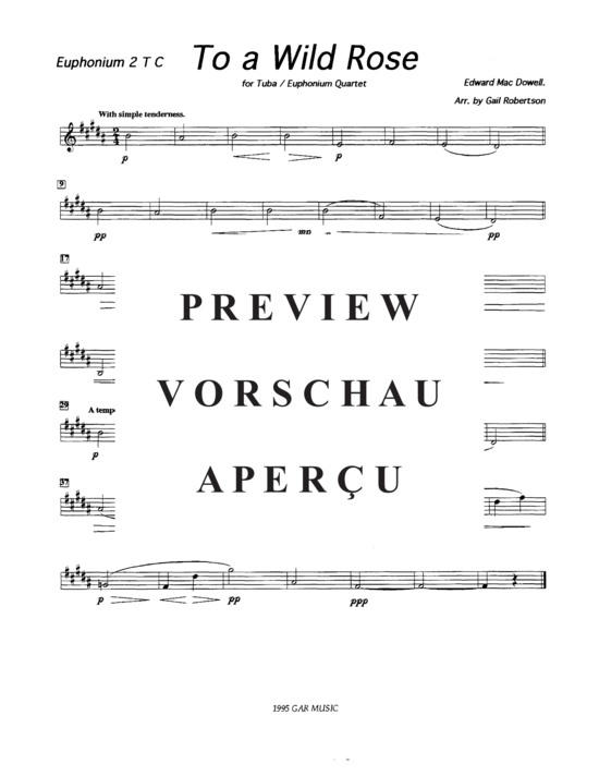 Product gallery: Page 8 of 10 To a Wild Rose , , (Tuba Quartett EETT)