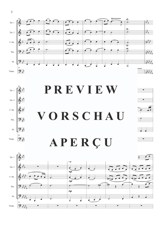 Produktgalerie: Seite 5 von 11 Menuett aus der Feuerwerksmusik, , Blechbläser Quintett