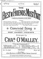 cover: The Best Of Friends Must Part, Charles O'Malley, Gesang, Klavier