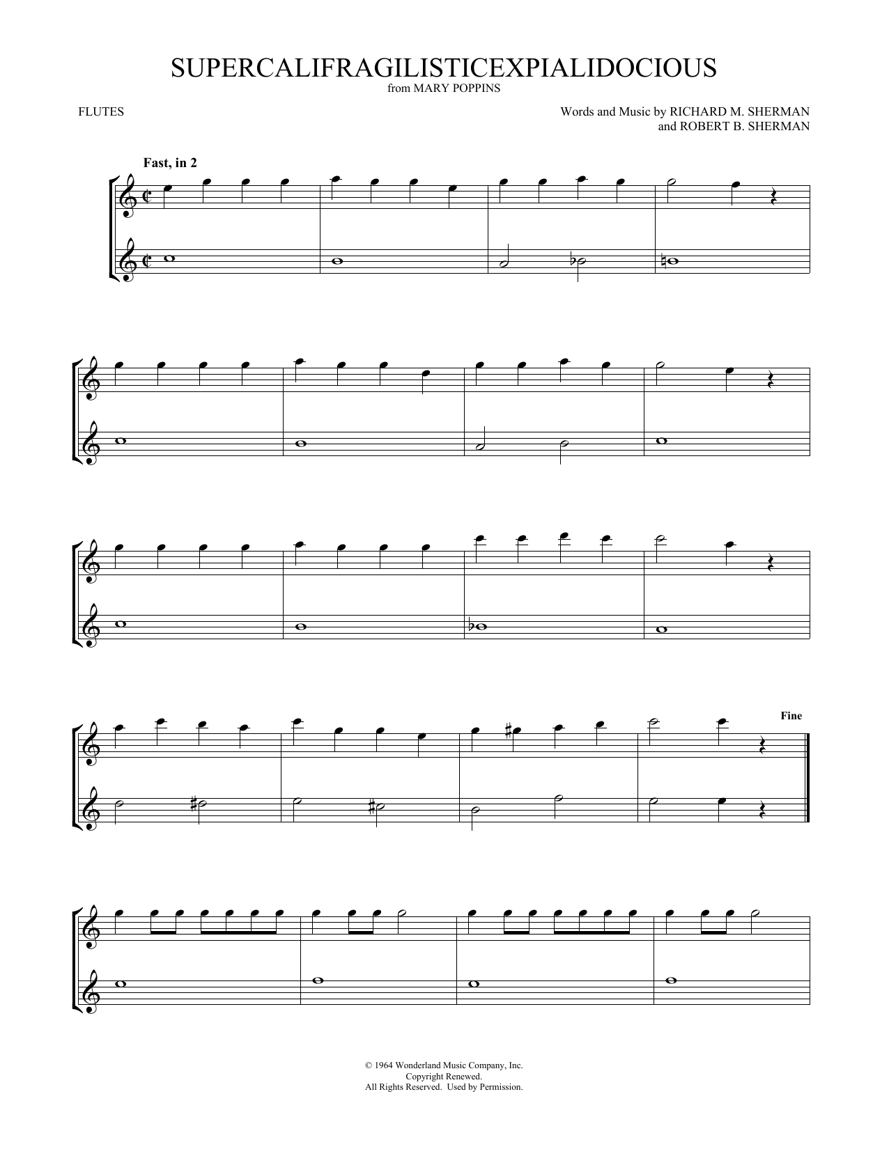 Product gallery: Page 1 of 1 Supercalifragilisticexpialidocious (from Mary Poppins) (arr. Mark Phillips), Julie Andrews