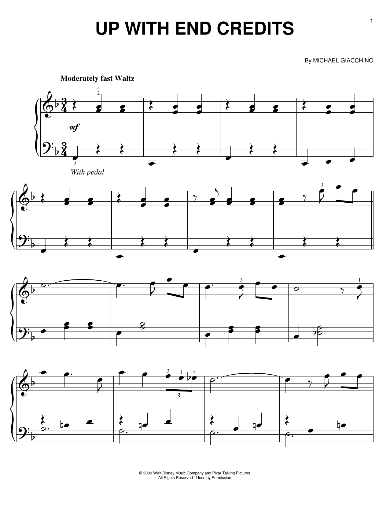 Produktbild zu:  Up With End Credits - Michael Giacchino