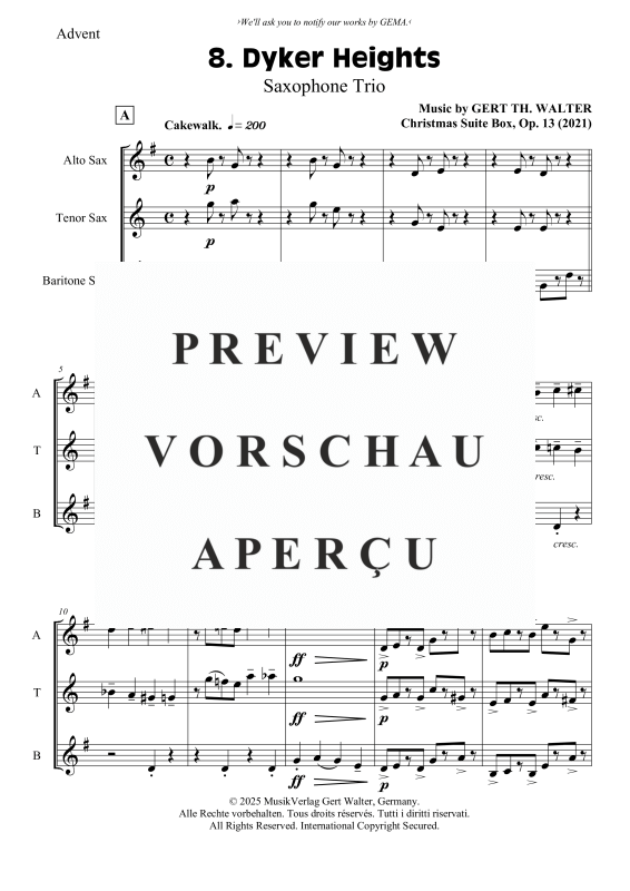 Produktgalerie: Seite 2 von 6 Dyker Heights, , (Saxophon Trio)