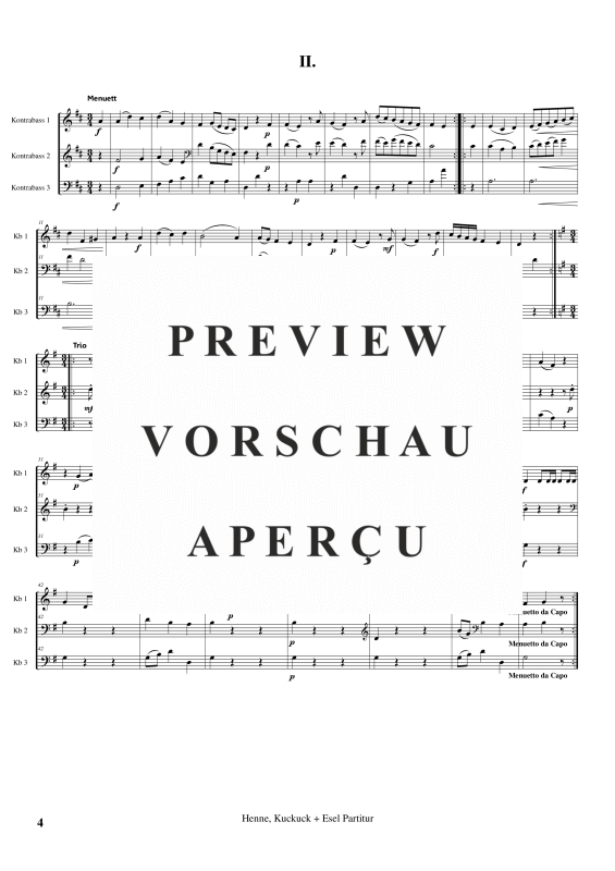 gallery: Die Henne, der Kuckuck und der Esel, , Terzetto For Three Double Basses