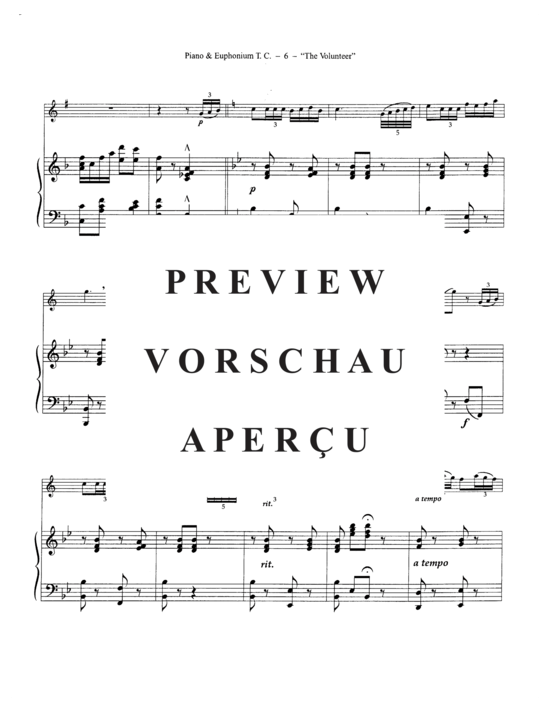 Product gallery: Page 10 of 21 The Volunteer , , (euphonium/cornet in Bb + piano)