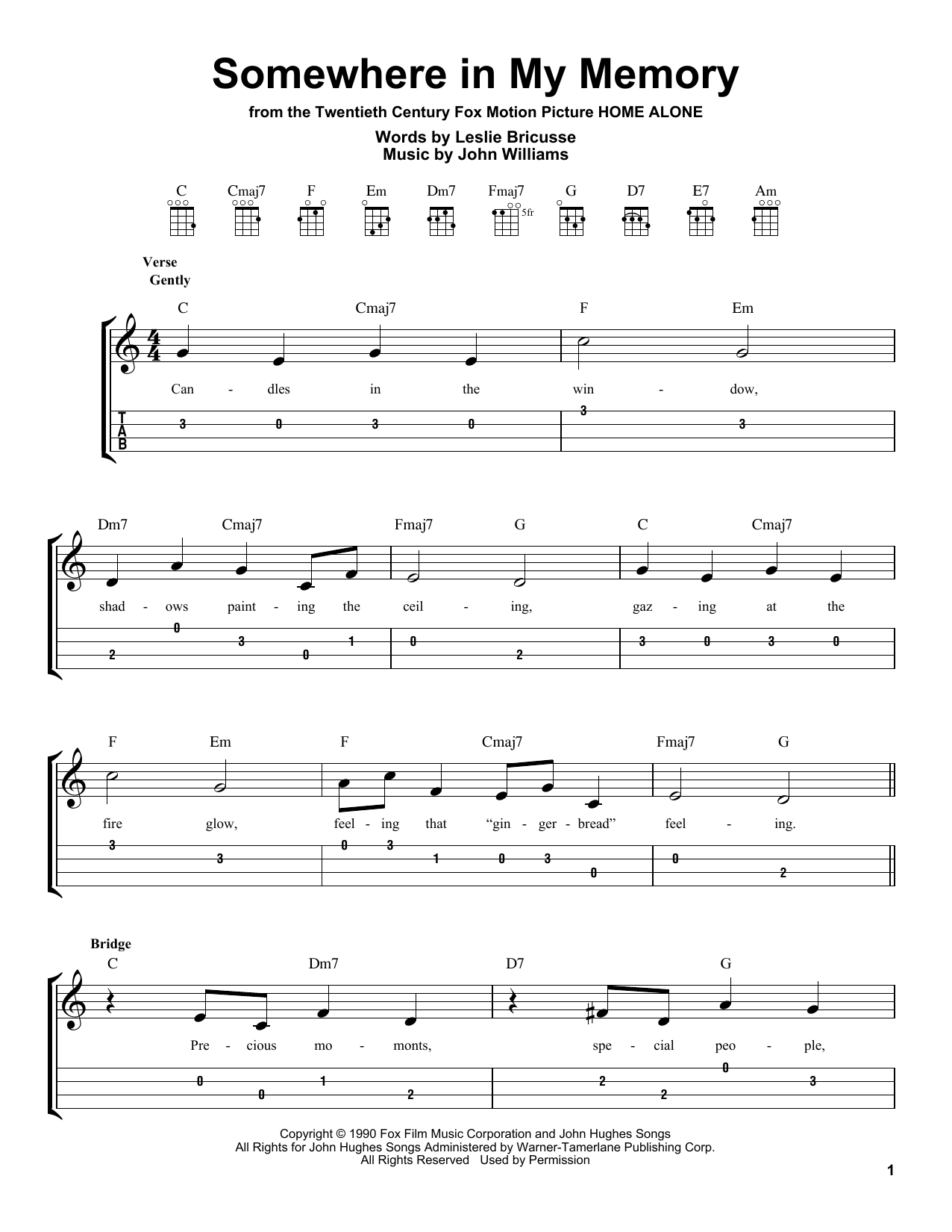 Product gallery: Page 1 of 1 Somewhere In My Memory, John Williams