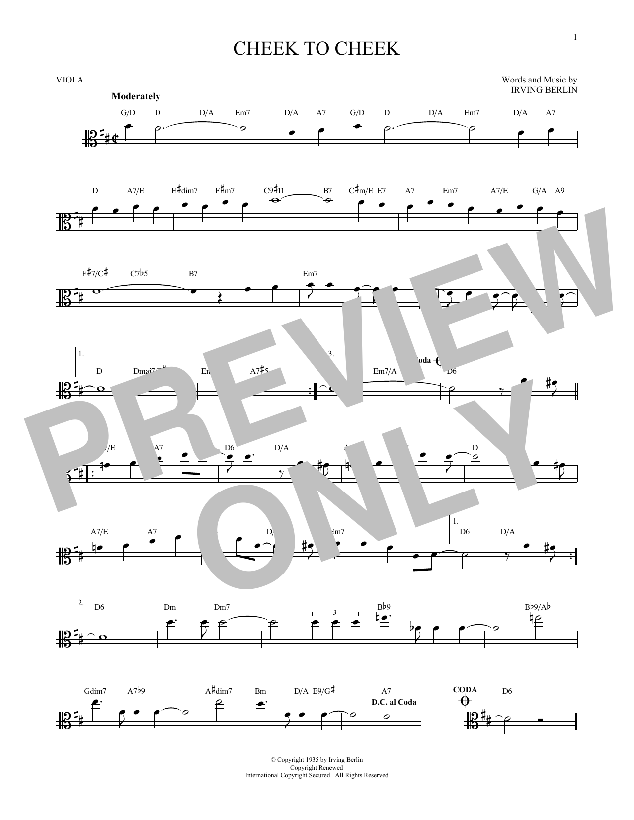 Product gallery: Page 1 of 1 Cheek To Cheek, Irving Berlin