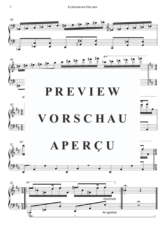 Produktgalerie: Seite 9 von 9 Es Könnte ein Film sein, , Klavier Solo