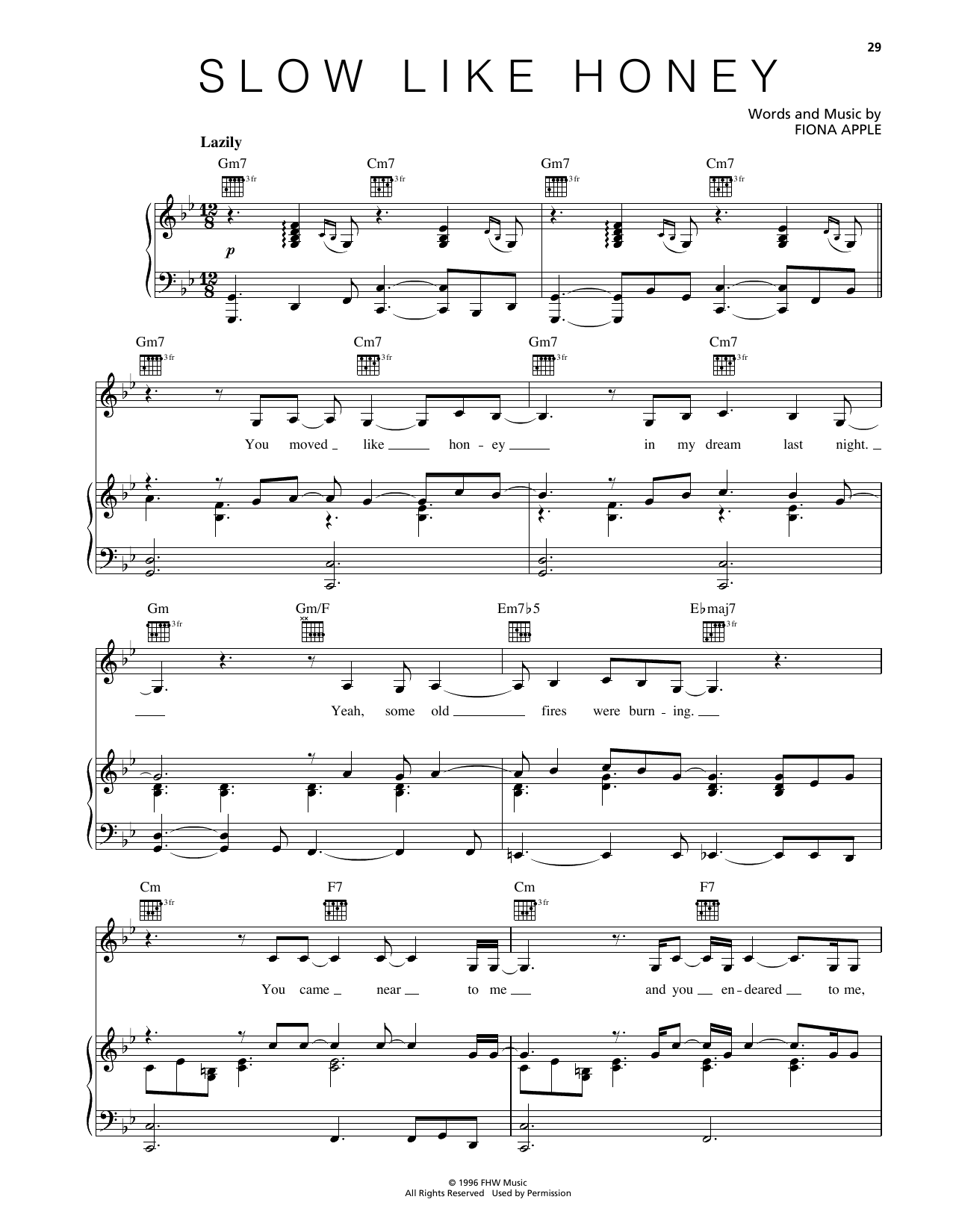 Produktgalerie: Seite 1 von 1 Slow Like Honey, Fiona Apple, Gesang, Gitarre, Klavier