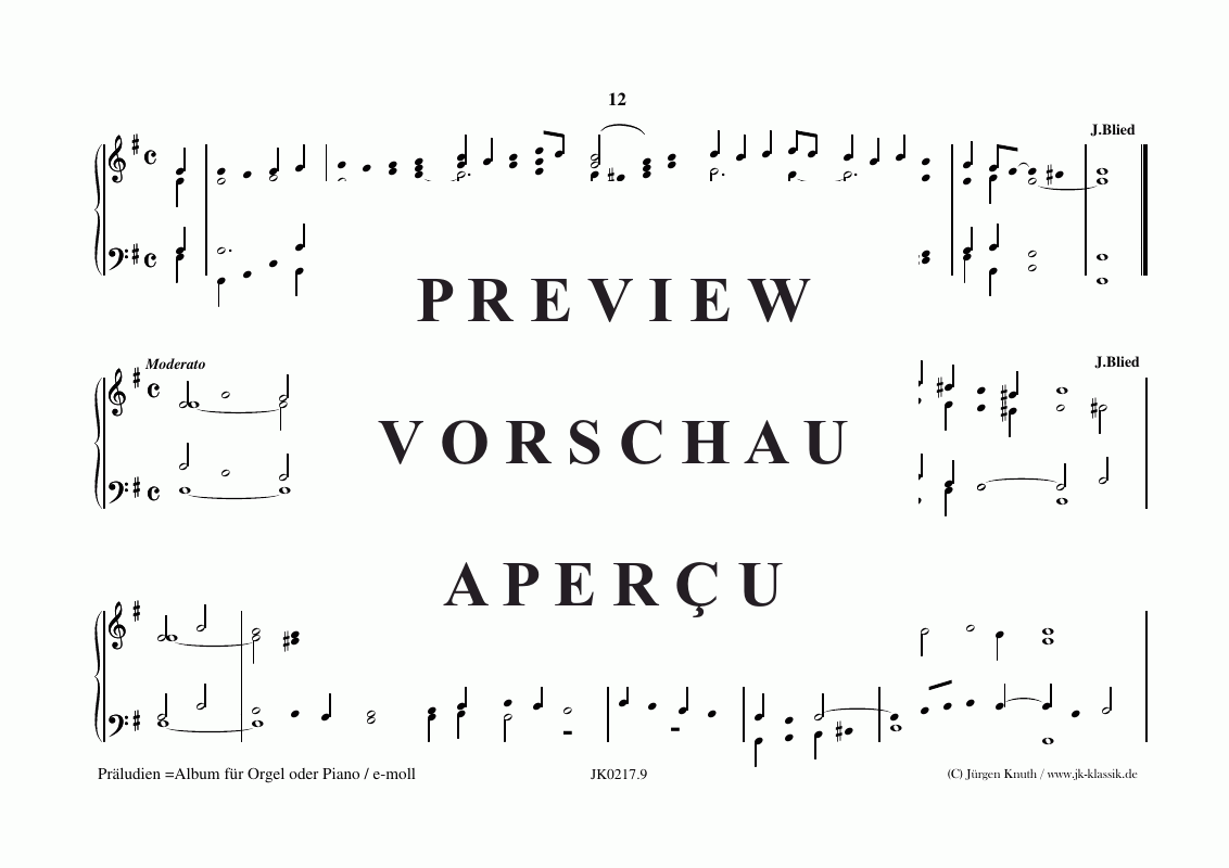 Product gallery: Page 10 of 11 Präludien E-Moll , , (organ/piano solo)