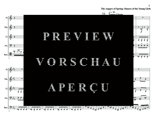 Produktgalerie: Seite 11 von 11 Rite of Spring, The , , (Holzbläser Quintett)