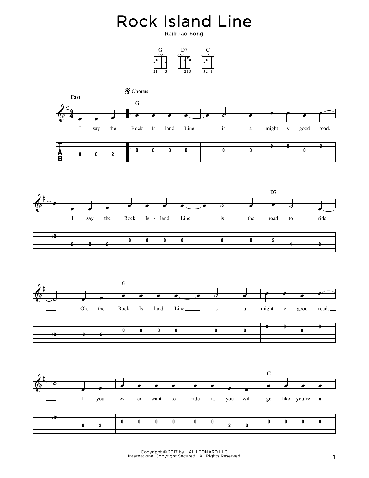 Product gallery: Page 1 of 1 Rock Island Line, Railroad Song