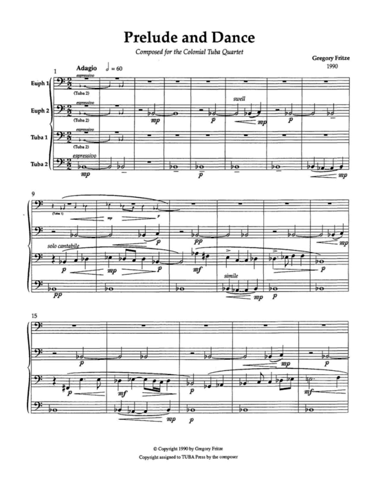 Product gallery: Page 1 of 21 Prelude and Dance , , (Tuba Quartett EETT)