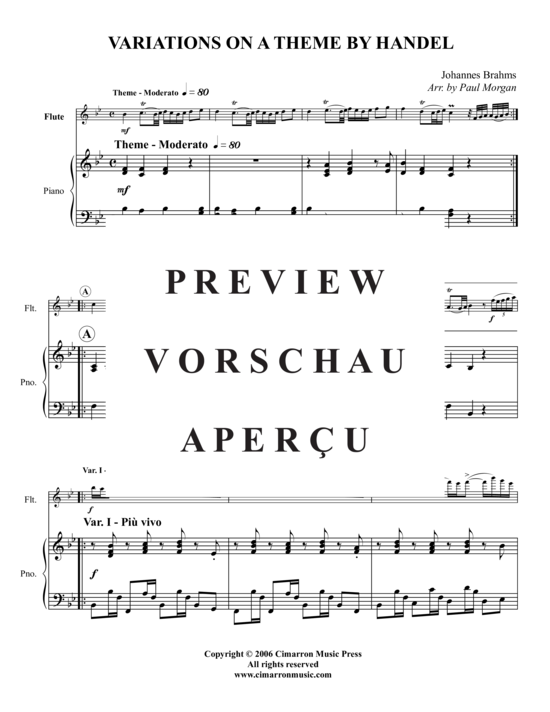 Product gallery: Page 2 of 15 Variationen auf Händel-Themen , , (flute + piano)