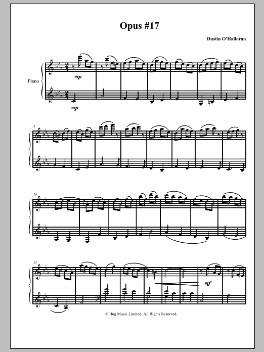 Product gallery: Page 1 of 1 Opus 17, Dustin O'Halloran