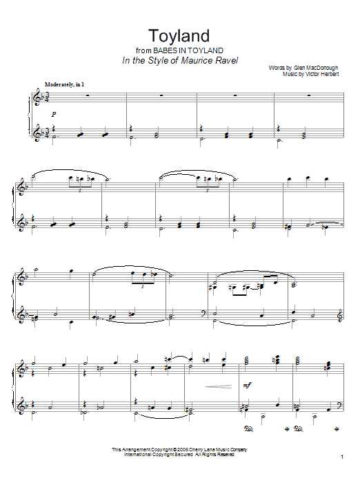 Produktbild zu: Toyland (in the style of Maurice Ravel) (arr. David Pearl)