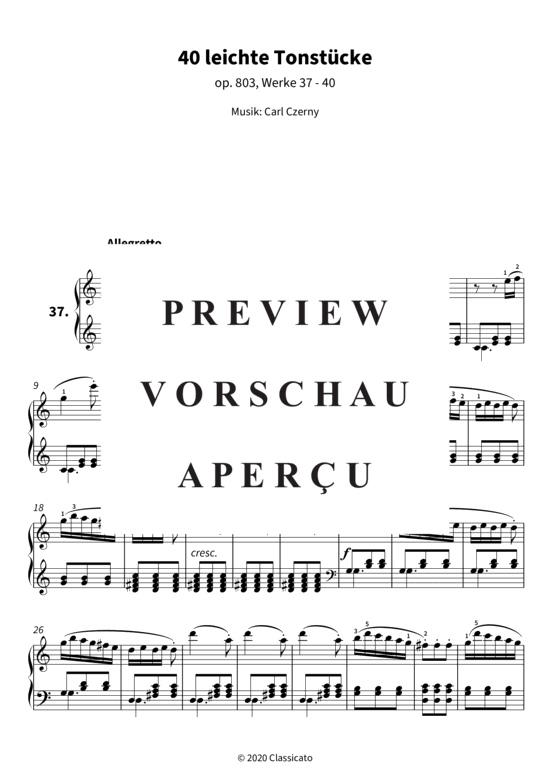 Product gallery: Page 4 of 11 40 leichte Tonstücke - op. 803, Werke 37 - 40 , , Piano Solo