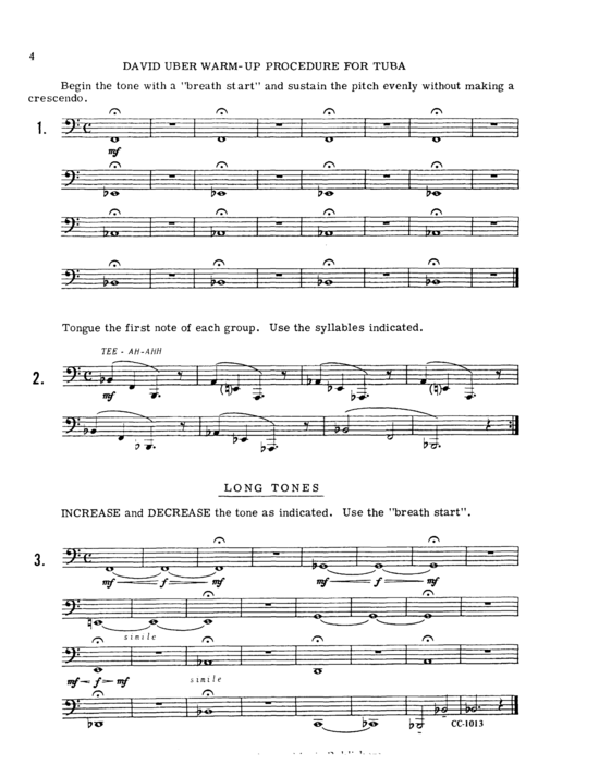 Product picture to: David Uber Warm-Up Procedure for Tuba David Uber