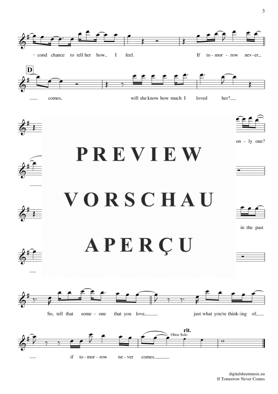 Product gallery: Page 4 of 4 If Tomorrow Never Comes , Keatin, Ronan, Alto Saxophone