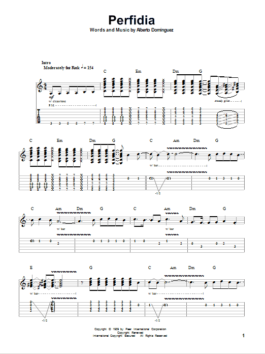 Produktgalerie: Seite 1 von 1 Perfidia, The Ventures, Gitarre