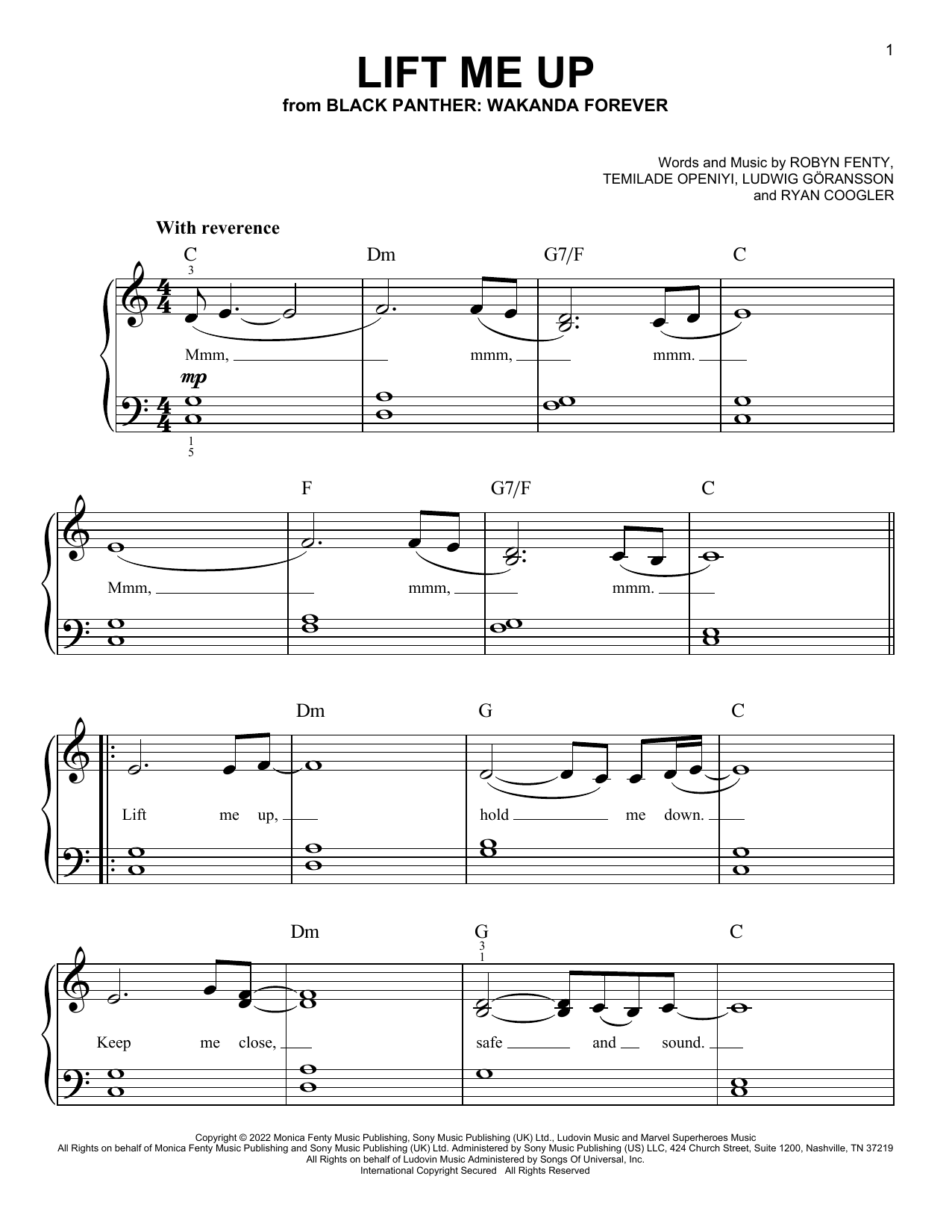 Produktbild zu: Lift Me Up (from Black Panther: Wakanda Forever)