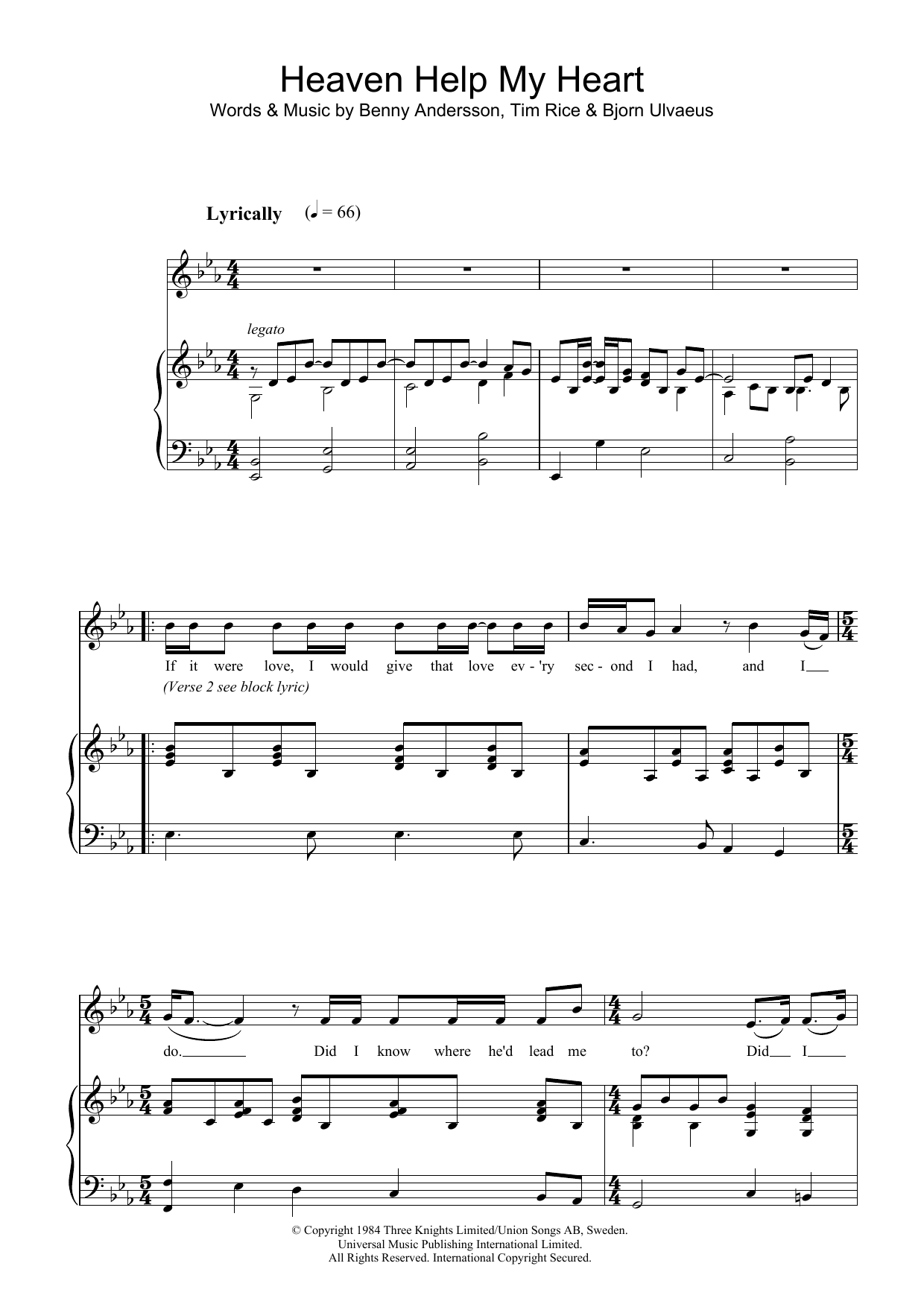 Produktbild zu: Heaven Help My Heart (from Chess)