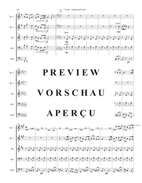 Produktgalerie: Seite 17 von 21 Tribute to Stephen Foster , , (Blechbläserquintett)