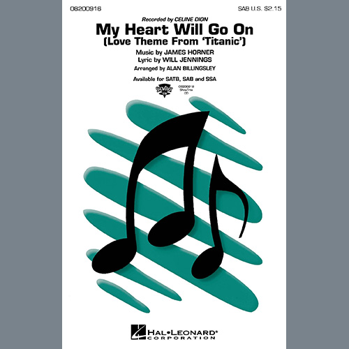 cover: My Heart Will Go On (Love Theme From 'Titanic') (arr. Alan Billingsley), Celine Dion, Chor