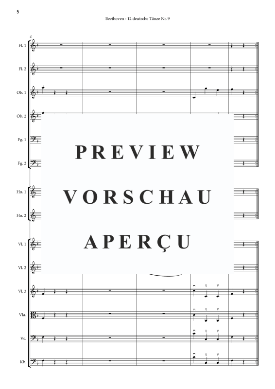 Produktgalerie: Seite 7 von 11 Deutscher Tanz Nr. 9, , Jugendkammerorchester