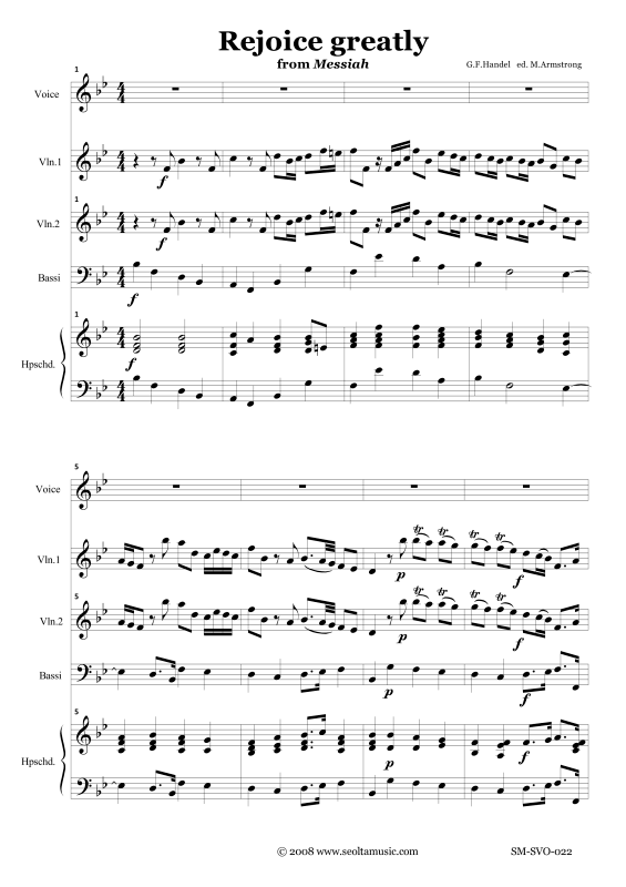 Product picture to: Rejoice greatly from MessiahGeorg Friedrich Händel