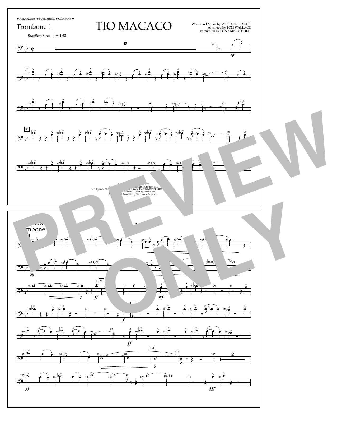 Produktgalerie: Seite 1 von 1 Tio Macaco - Trombone 1, Tom Wallace, Ensemble