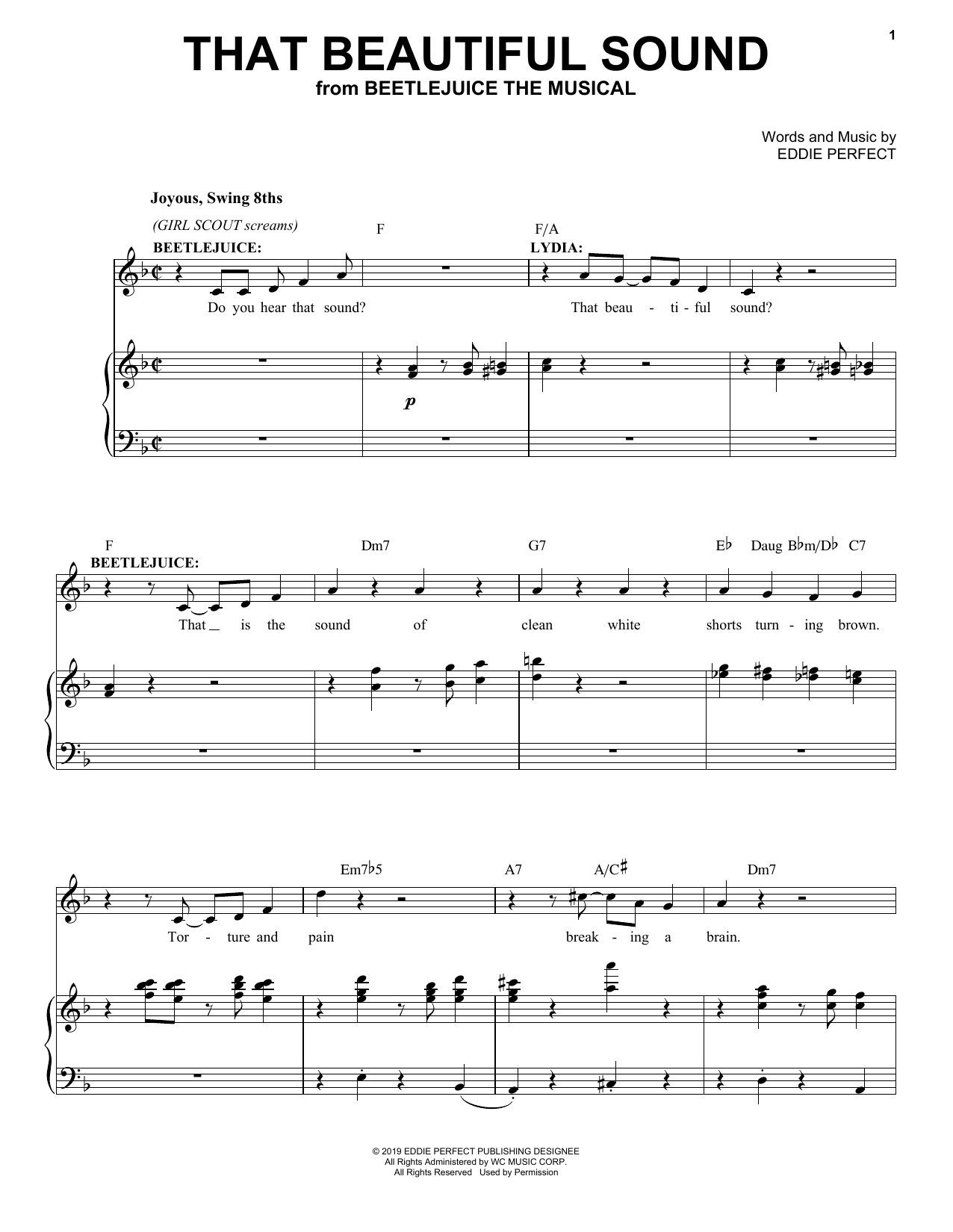 Product picture to: That Beautiful Sound (from Beetlejuice The Musical)