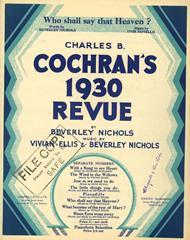 cover: Who Shall Say That Heaven? (from 'Cochran's 1930 Revue'), Ivor Novello, Gesang, Klavier