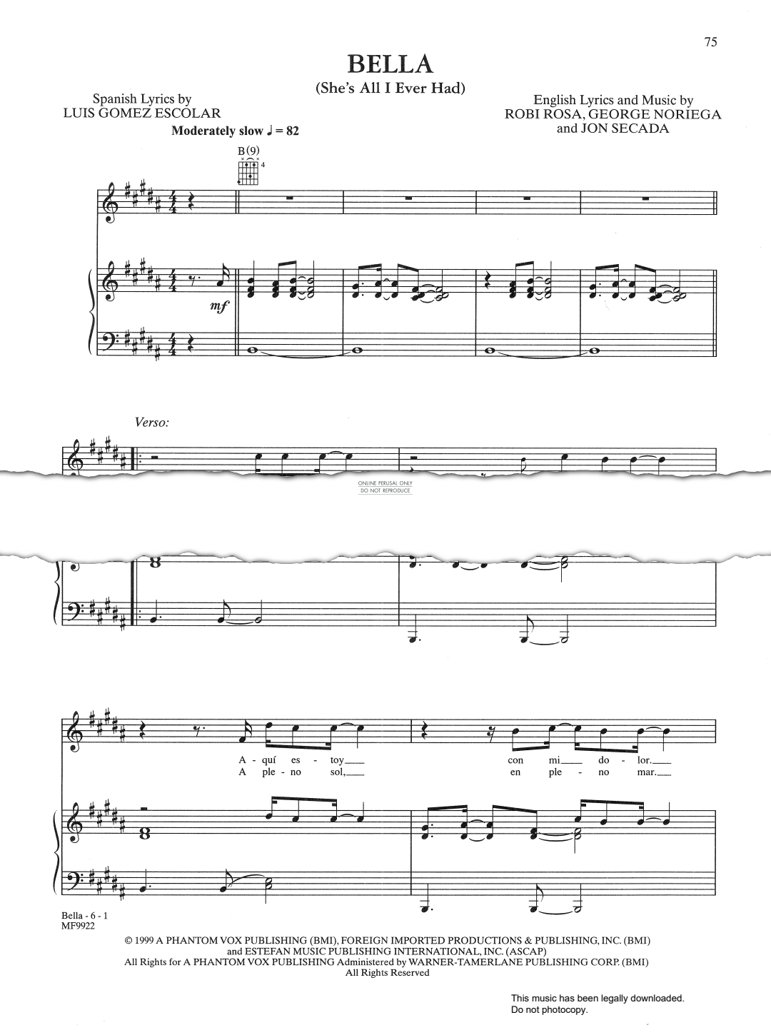Produktbild zu: Bella (She's All I Ever Had)