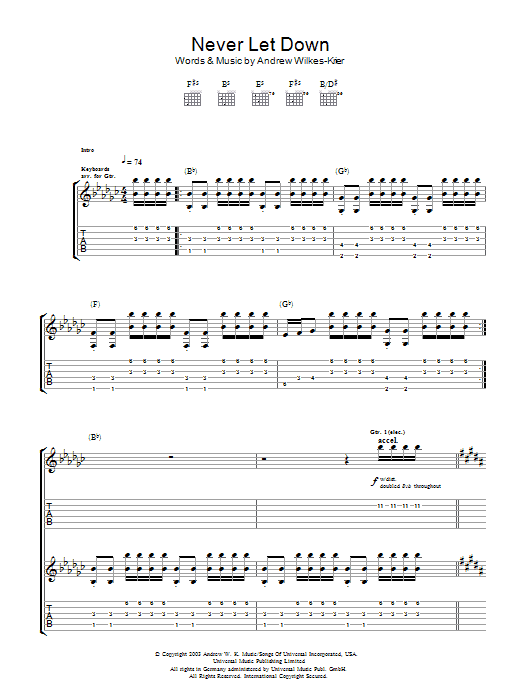 Produktgalerie: Seite 1 von 1 Never Let Down, Andrew W.K., Gitarre