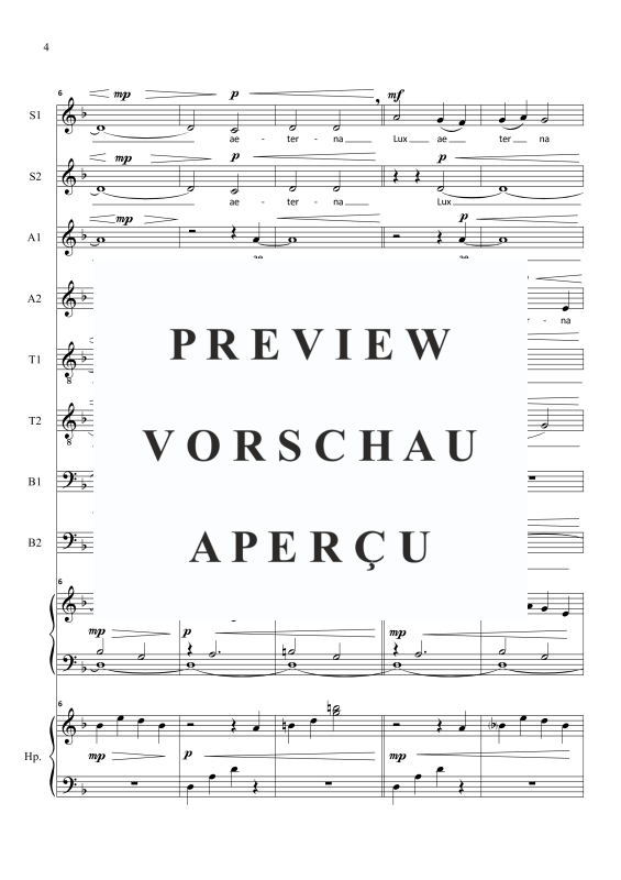 Product gallery: Page 6 of 11 Lux Aeterna, , Mixed Choir 8-Part - Harp Opt.